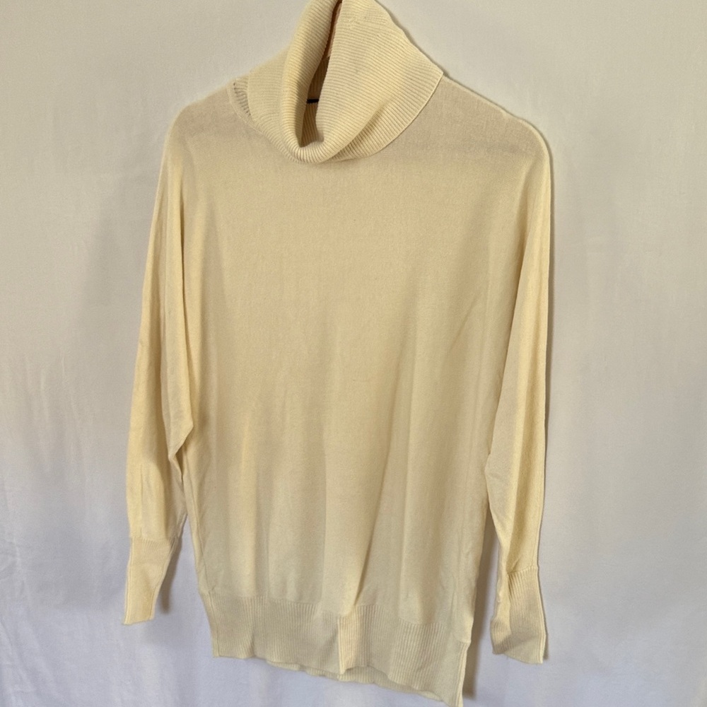Cream Turtleneck Sweater - Women